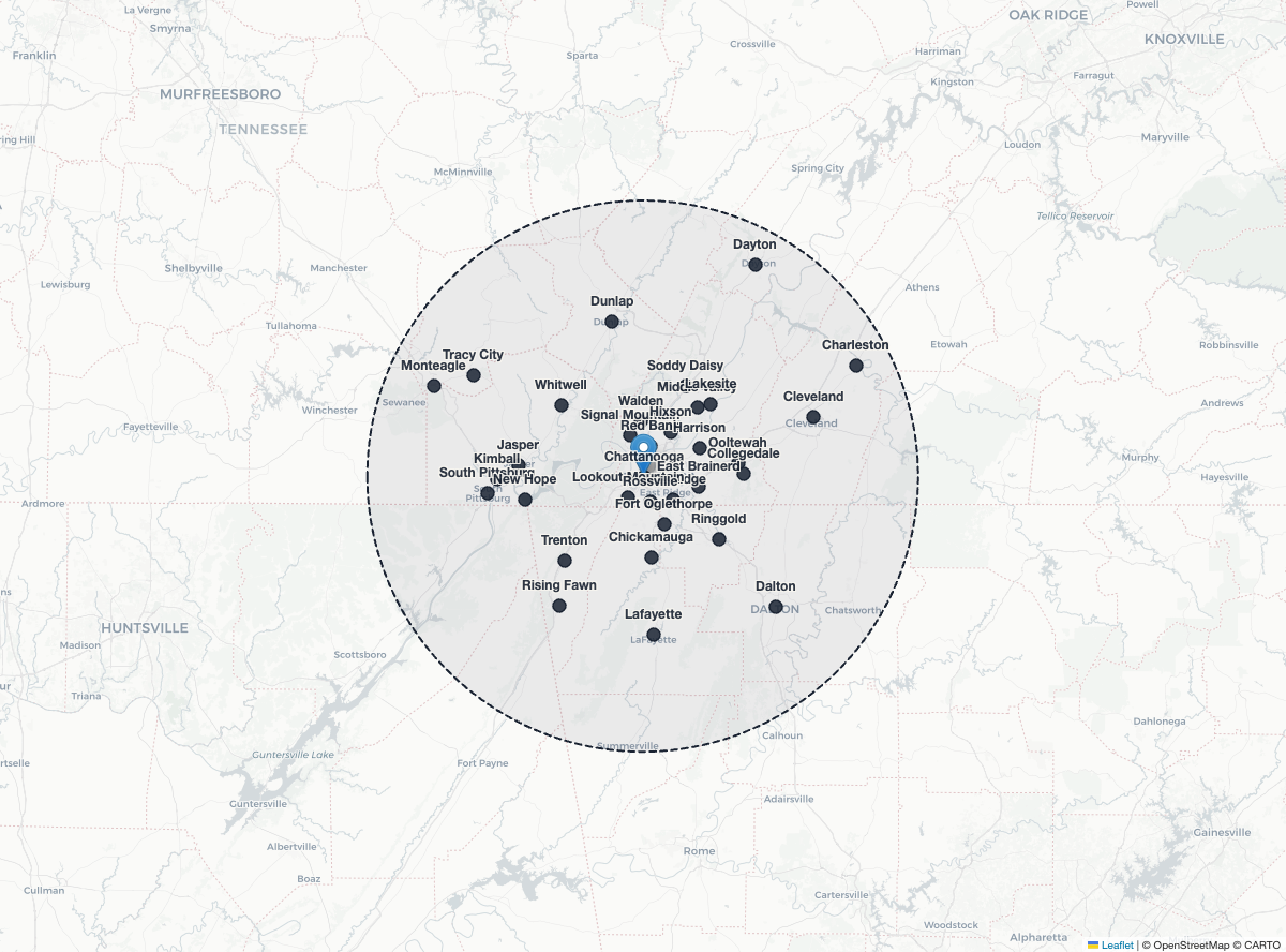 Coverage — Chattanooga, Cleveland & the TN-GA border